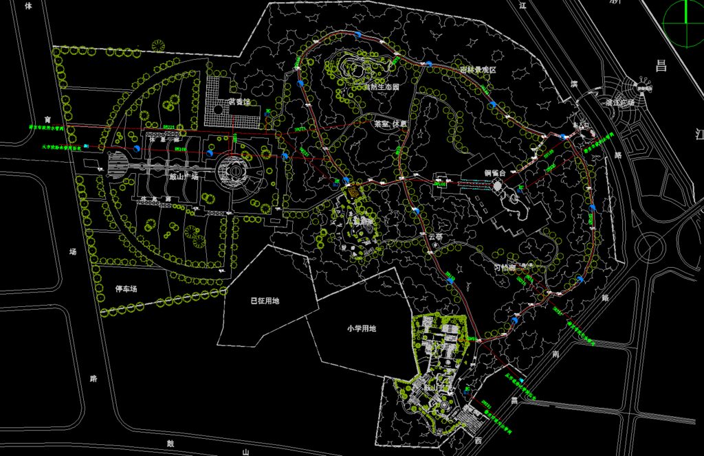 公园景观 给排水平面图