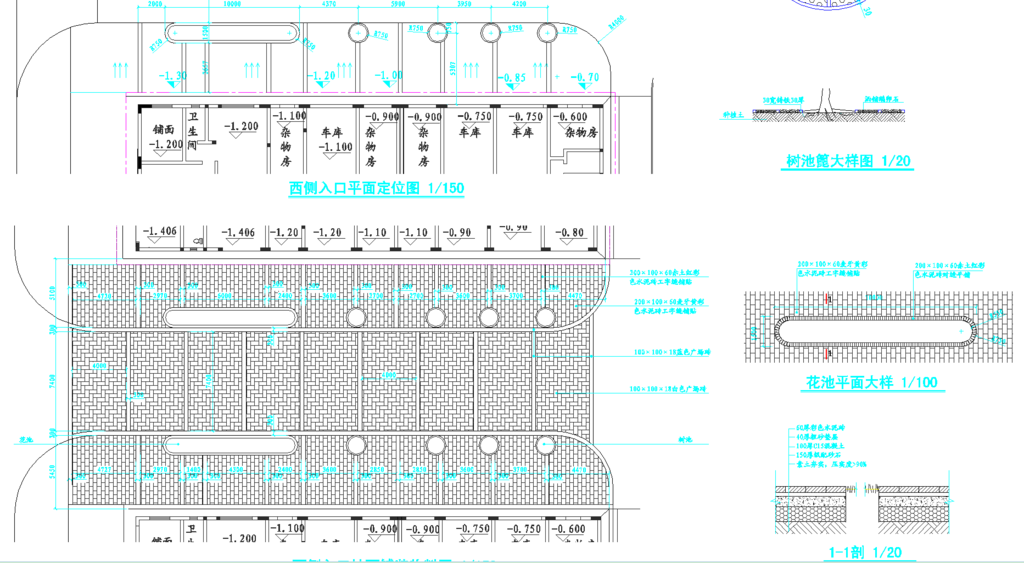 公园景观 西侧入口