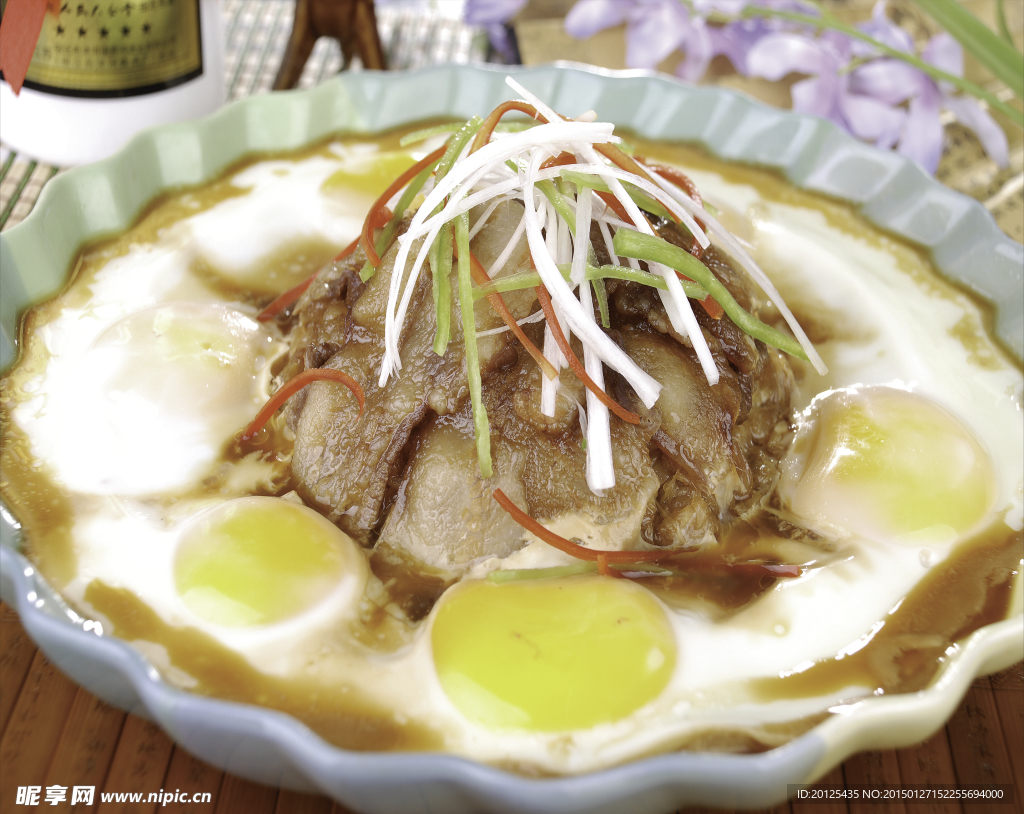 蒸肉卧笨鸡蛋
