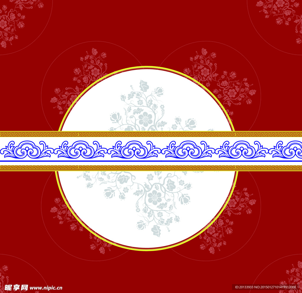 中国风花纹