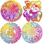 彩色剪纸
