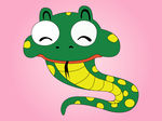 绿色卡通蛇