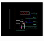 玻璃幕墙顶部纵剖节点图