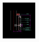 玻璃幕墙顶部纵剖节点图