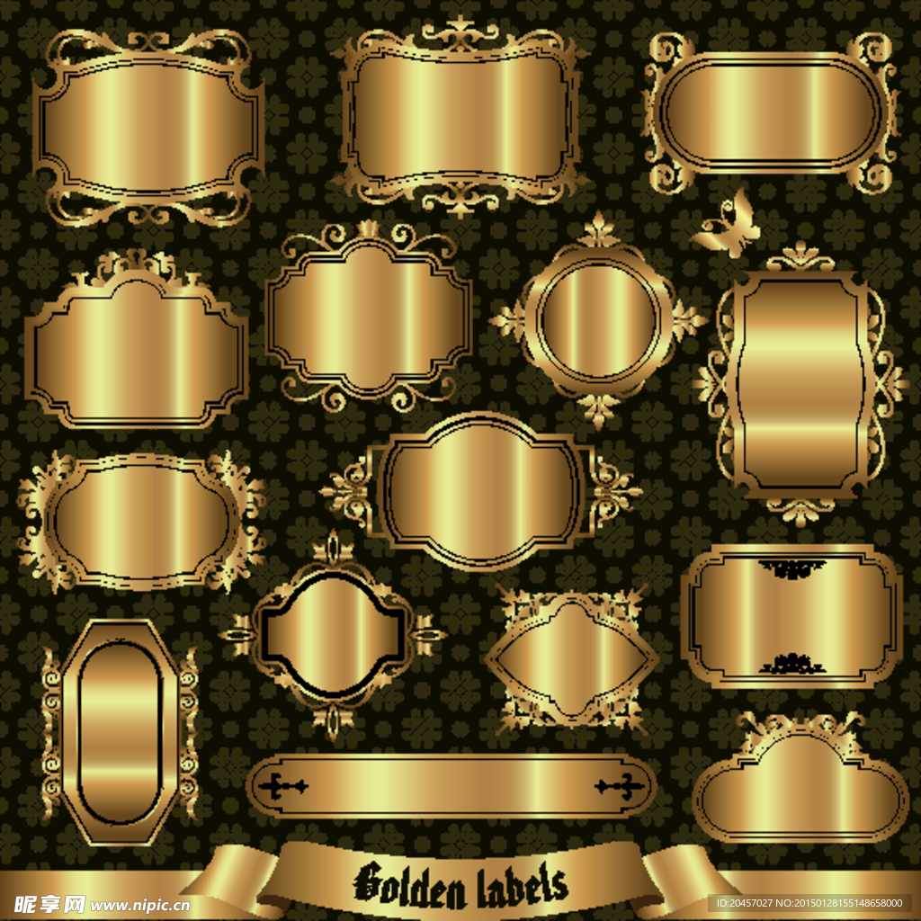 金色质感标签