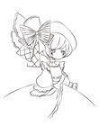 哥特风格线描插画 女孩 动漫