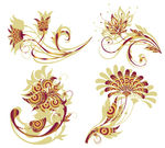黄色花纹