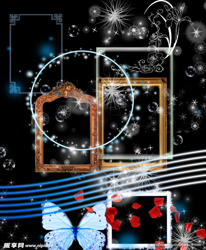 婚纱摄影相册设计元素素材