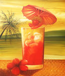 夏威夷静物油画