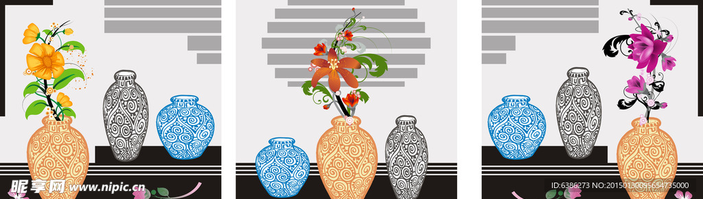 花纹花瓶
