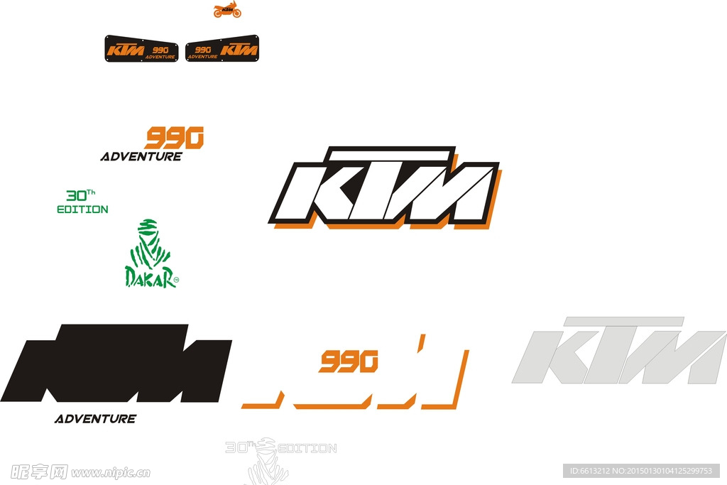 KTM摩托车贴