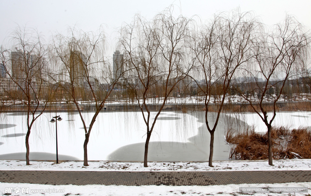 雪中湭河公园