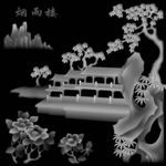 烟雨楼灰度图