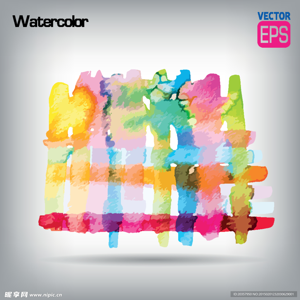 缤纷水彩痕迹背景 水彩涂鸦背景