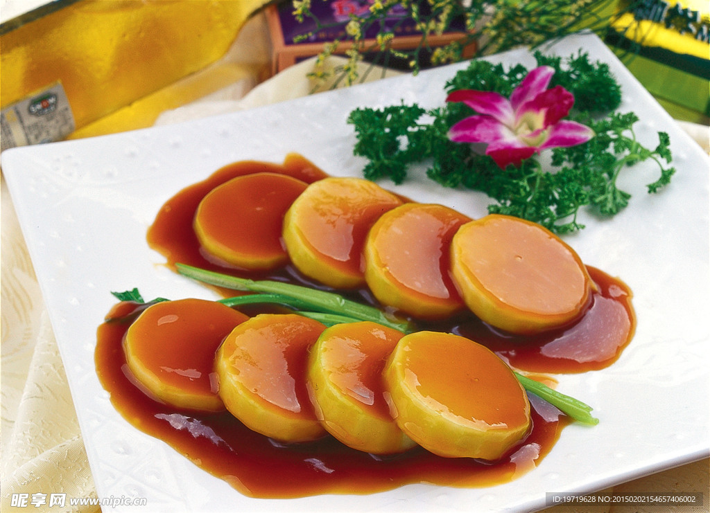 鲍汁藕饼