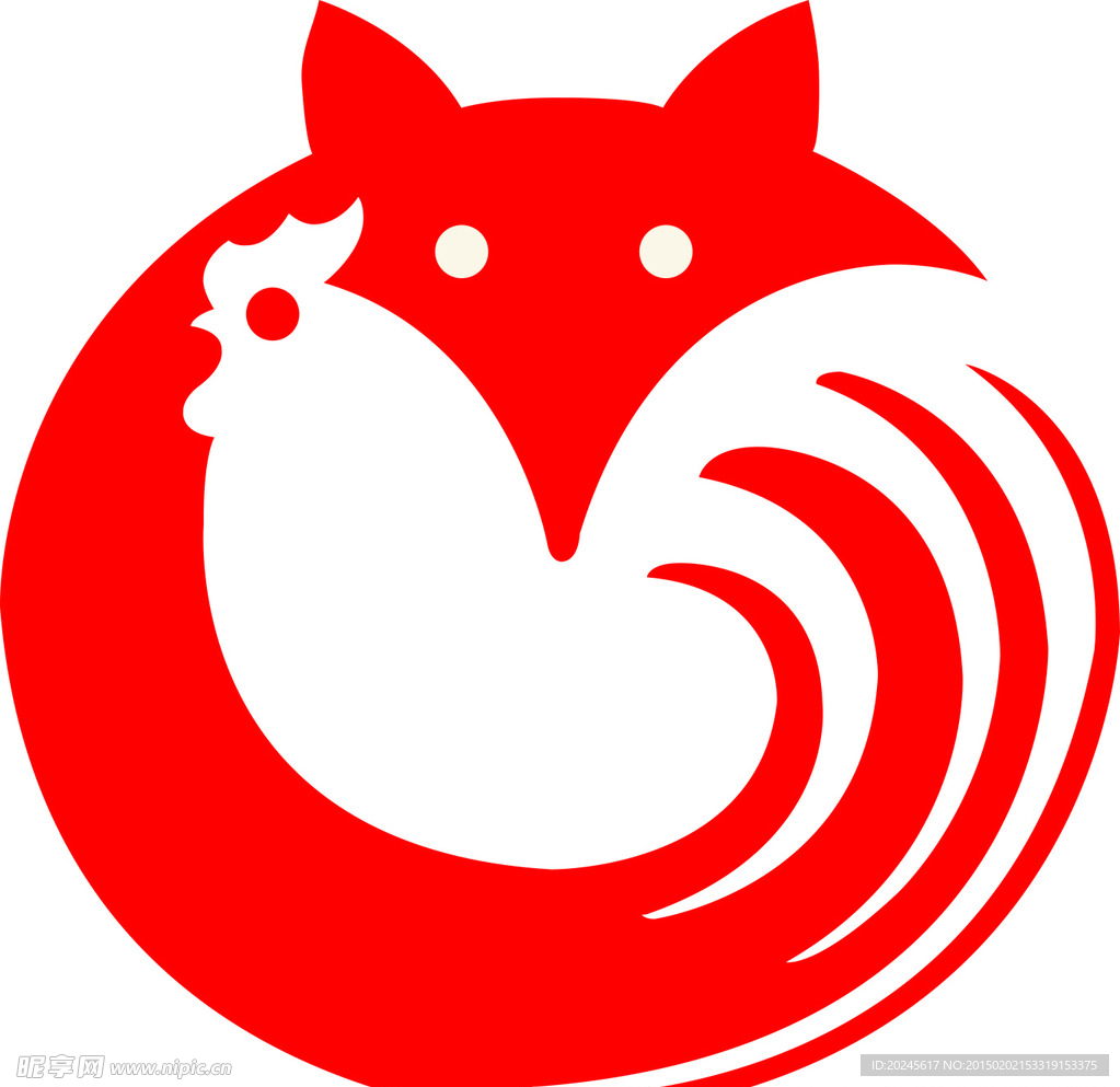 狐狸与鸡标志