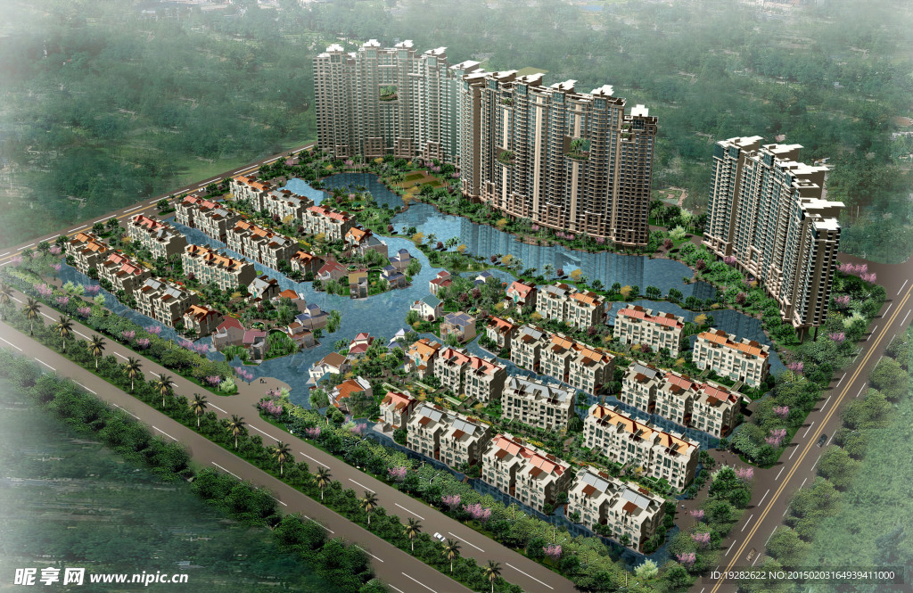小区建筑鸟瞰图