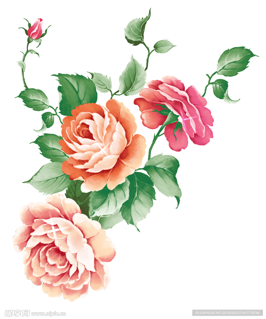 手绘花