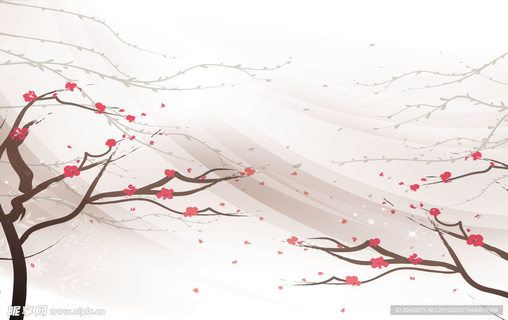 花枝飞舞