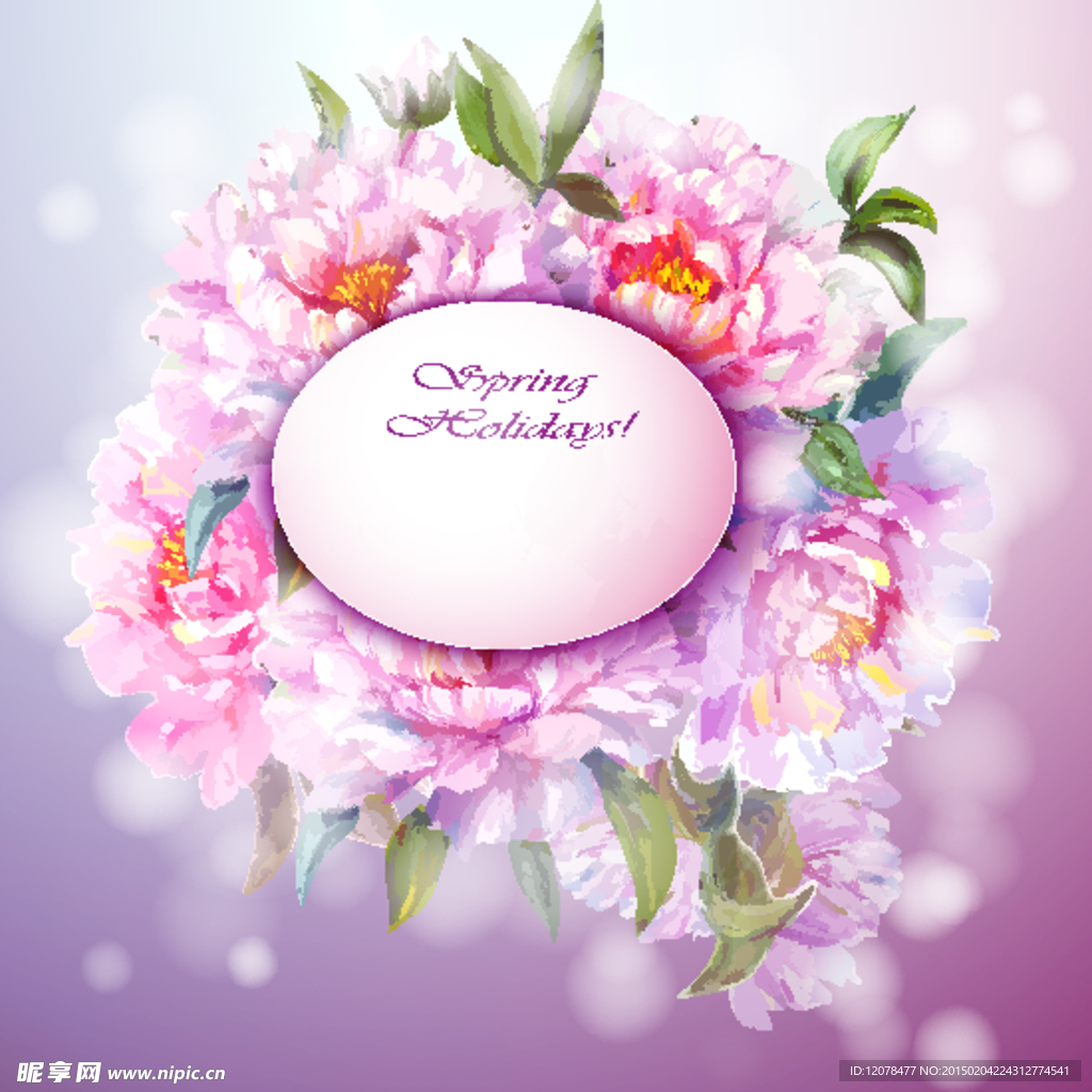 花纹图案 花朵花框 矢量素材