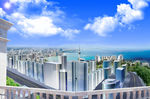 海边城市建筑景观