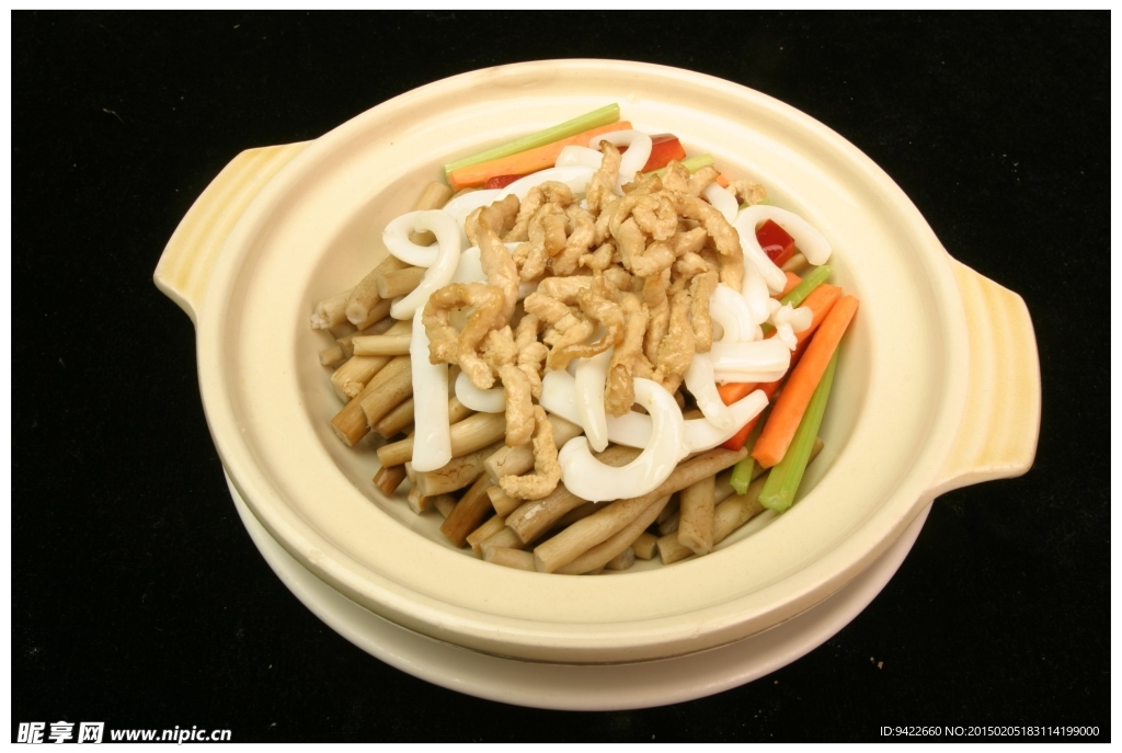 茶树菇炒三丝