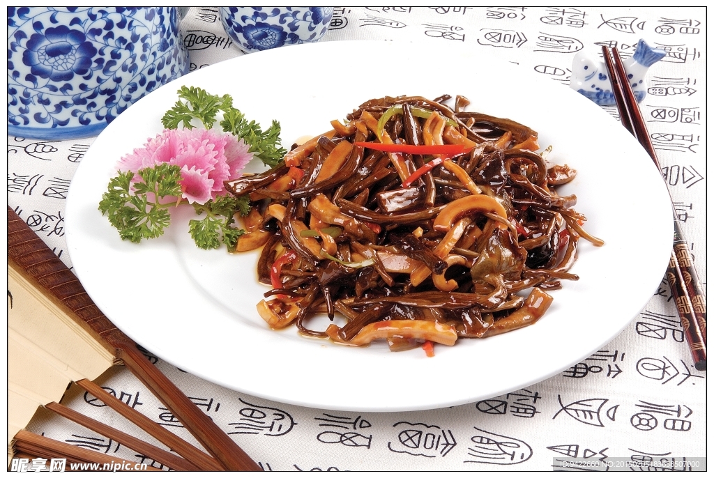 茶树菇爆干鱿