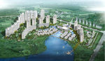 居住区景观建筑设计鸟瞰图