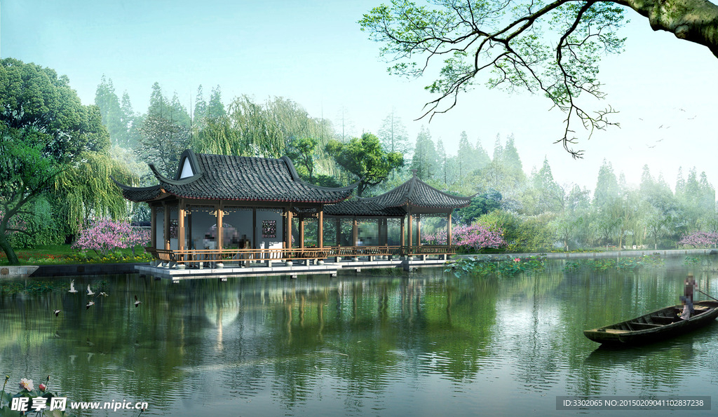 公园湖泊景观设计