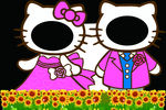 hellokitty猫婚礼牌