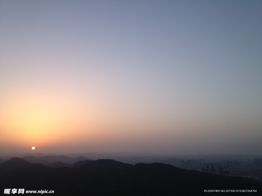 岳麓山的夕阳