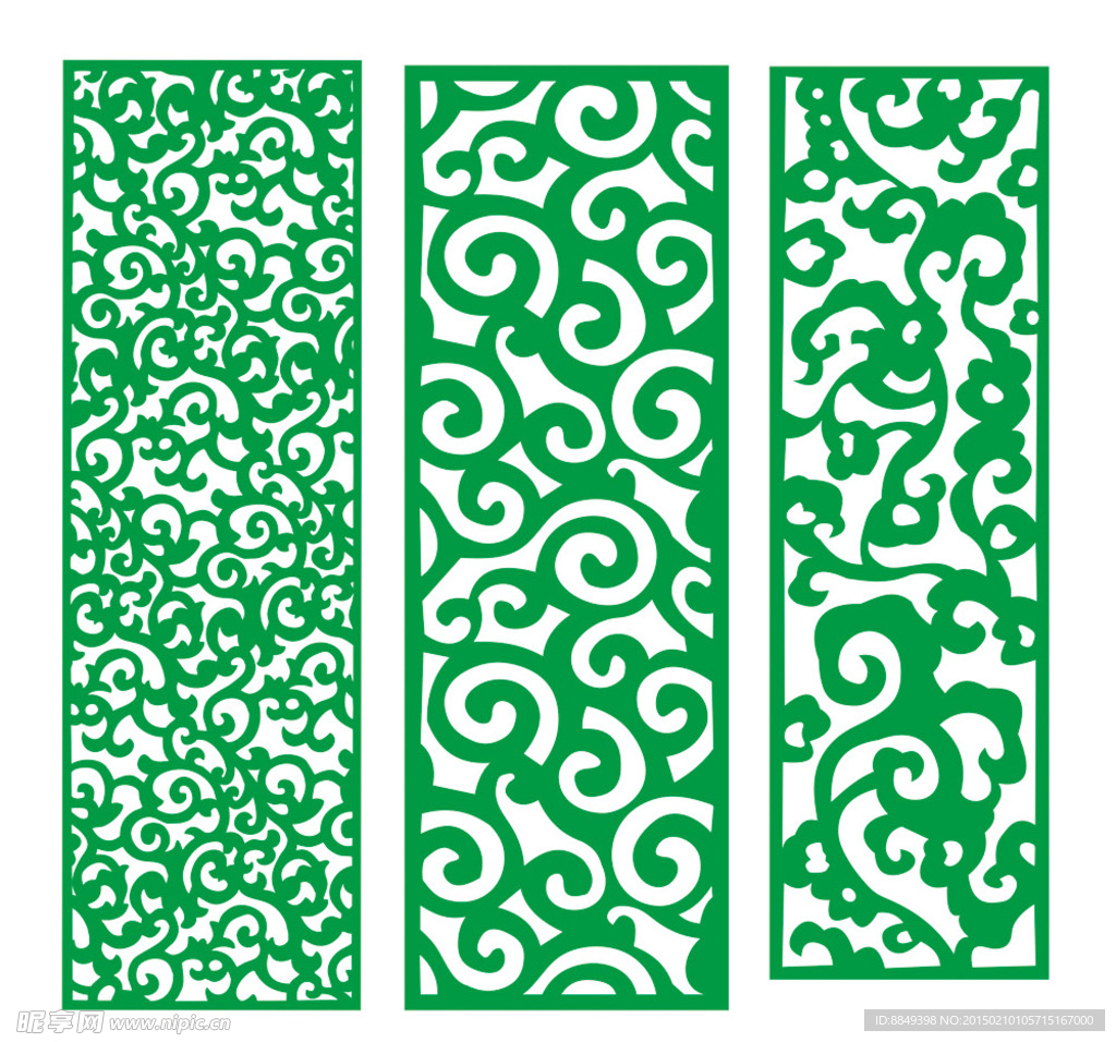 雕花矢量素材 屏风 欧式隔断