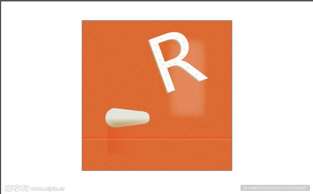 R字简洁平面ai图标