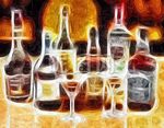 洋酒装饰画 抽象画 酒吧挂画