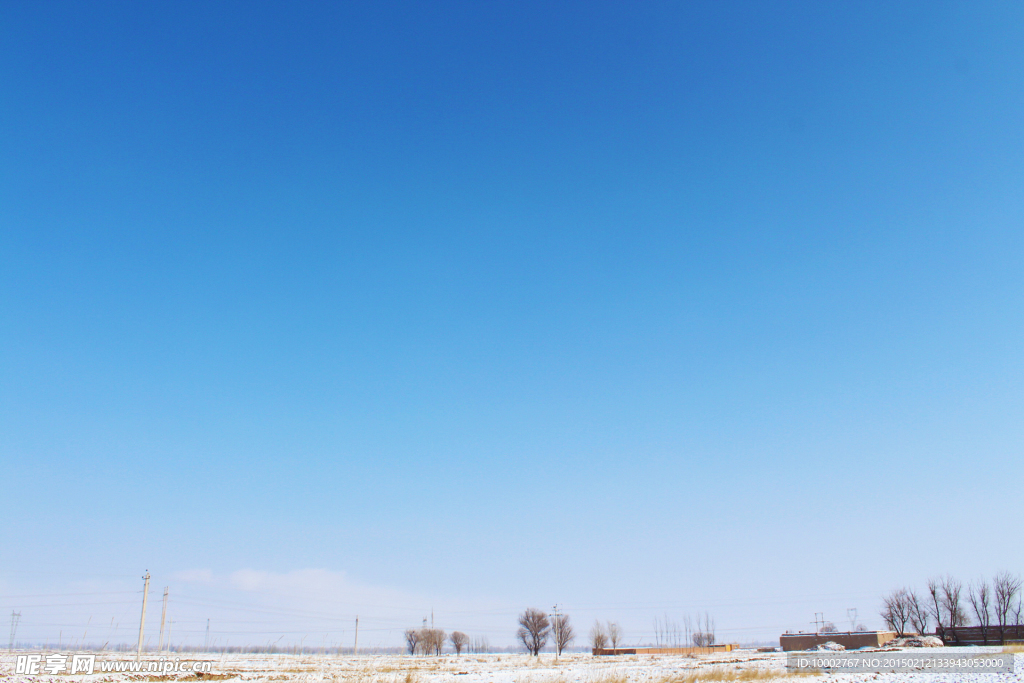 雪地 田野 村庄