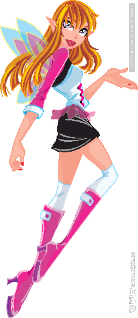 手绘卡通少女