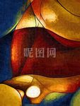 抽象油画 装饰画 无框画