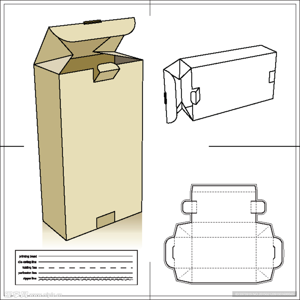 纸盒包装刀模效果图