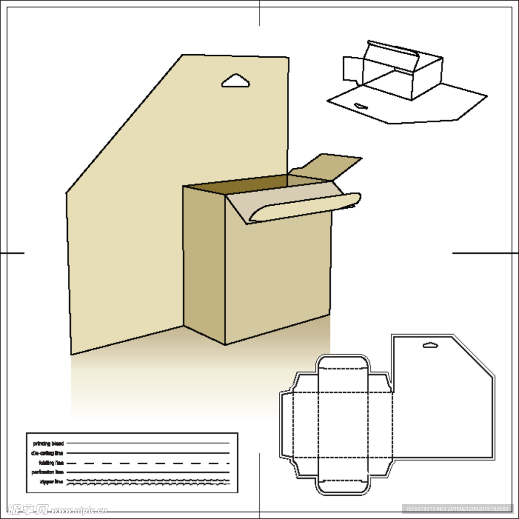 纸盒包装刀模效果图