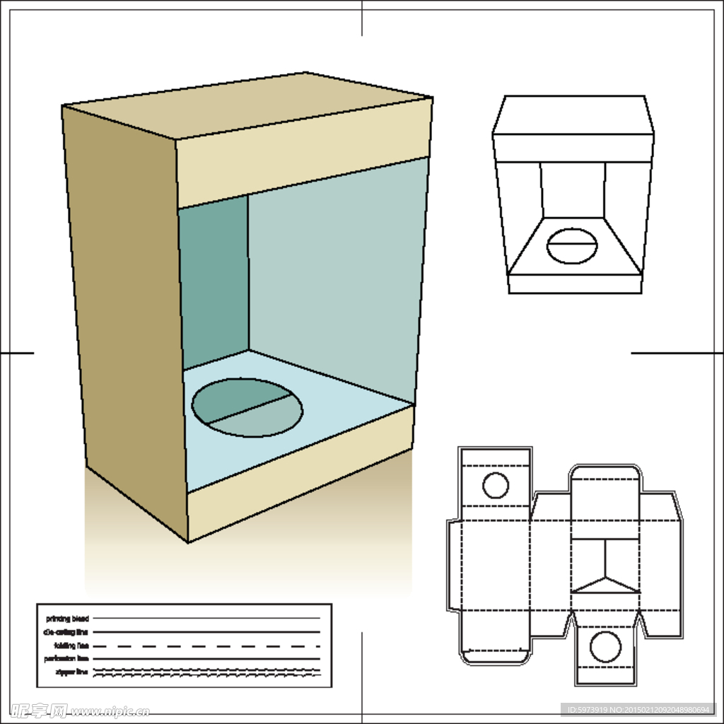 纸盒包装刀模效果图