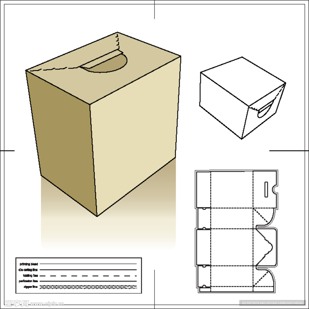 纸盒包装刀模效果图