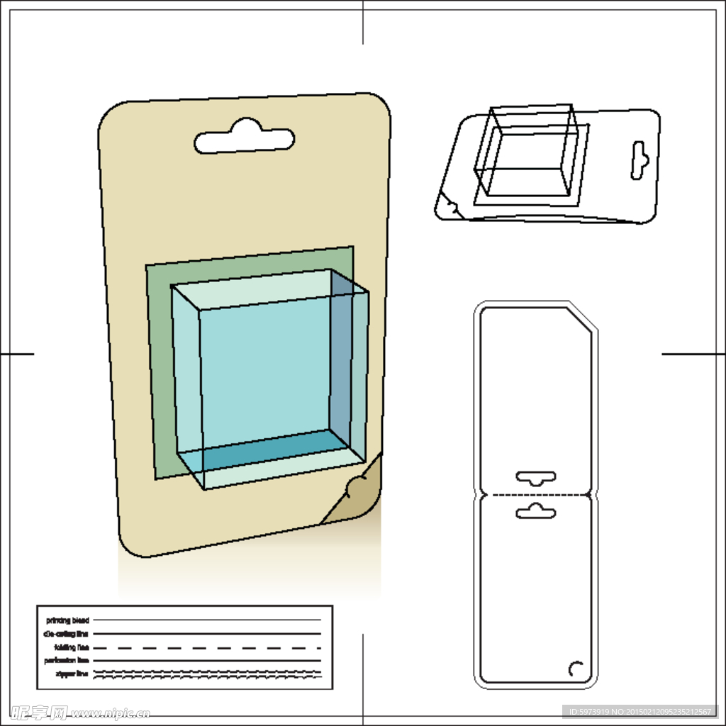 纸盒包装刀模效果图