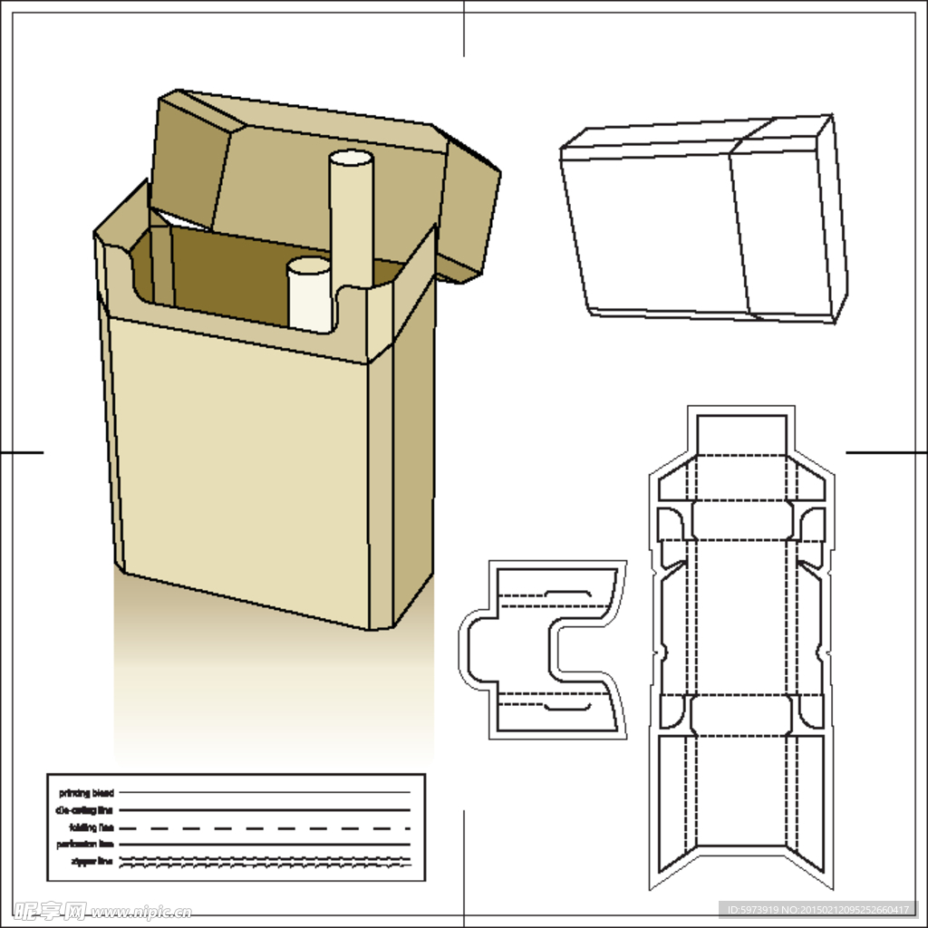 纸盒包装刀模效果图