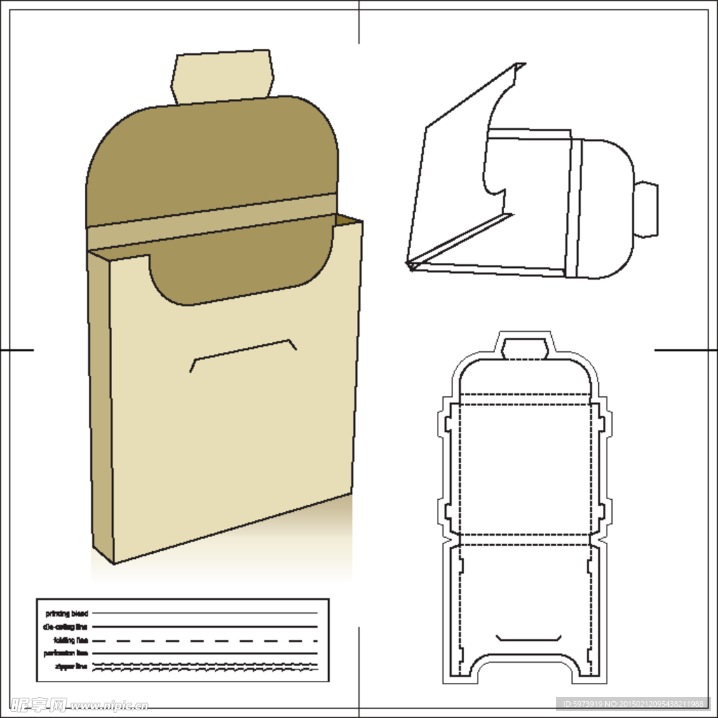 纸盒包装刀模效果图