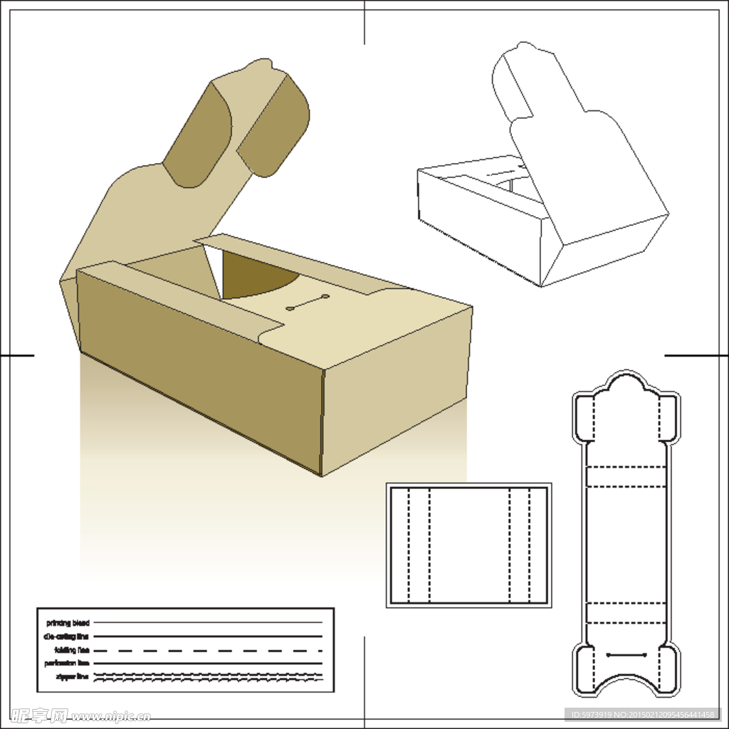 纸盒包装刀模效果图
