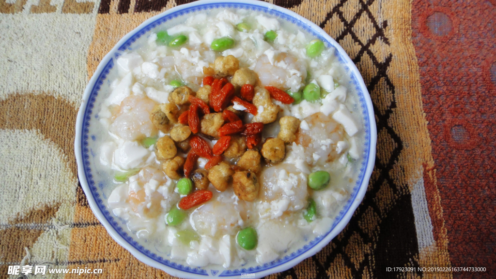 翡翠虾仁豆腐羹
