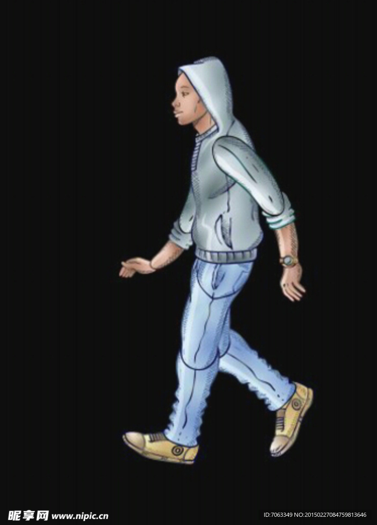 走路的男孩子