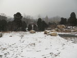 雪中的嵩岳寺塔