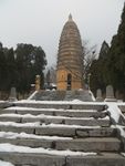 嵩岳寺塔雪景