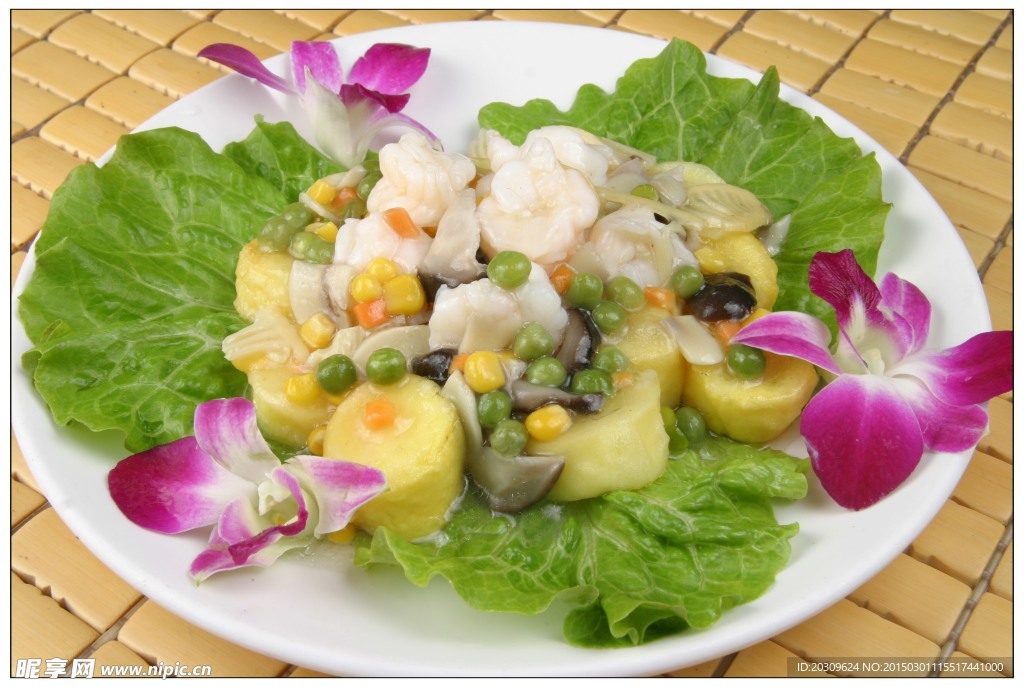 虾仁扒日本豆腐